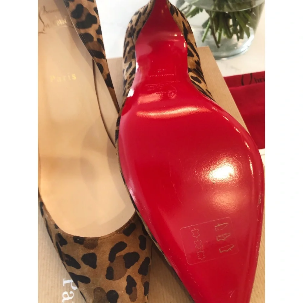SOLD Christian Louboutin Clare Leopard Pumps Size 42 - Picture 4 of 6